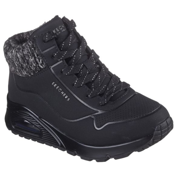 SKECHERS UNO LÁNY BÉLELT CIPŐ 35 FEKETE